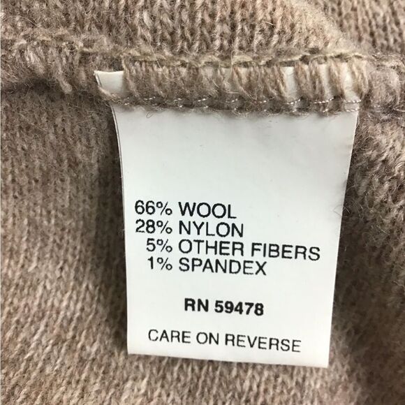 CHIARAMENTE Women’s Brown Italian Wool One Button Sweater Cardigan Size Large - Picture 8 of 9